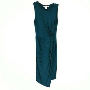 Forever 21 Teal Faux Wrap Knotted Midi Dress